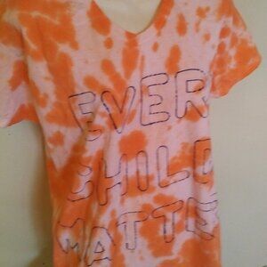 FREE❎▶▶Orange Tie-Dye T-Shirt EVERY CHILD MATTERS Logo